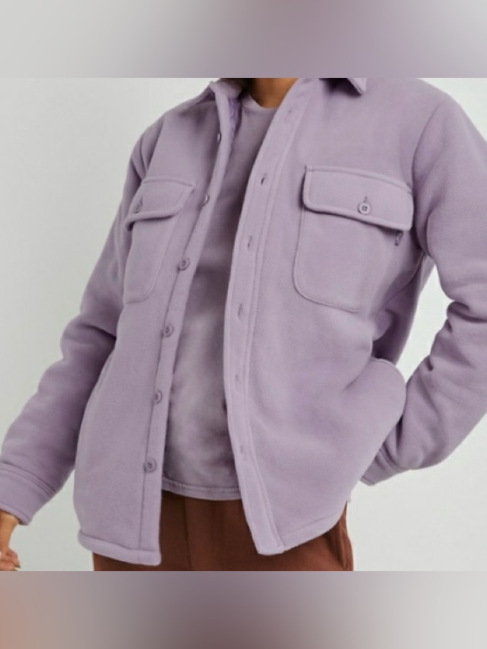 TNA Polar Fleece Quilted Shacket